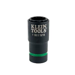 2-in-1 Impact Socket, 12-Point, 1-1/8 and 15/16-Inch