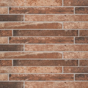 Capella Red Brick 2 in. x 18 in. Matte Porcelain Floor and Wall Tile (8 sq. ft./Case)