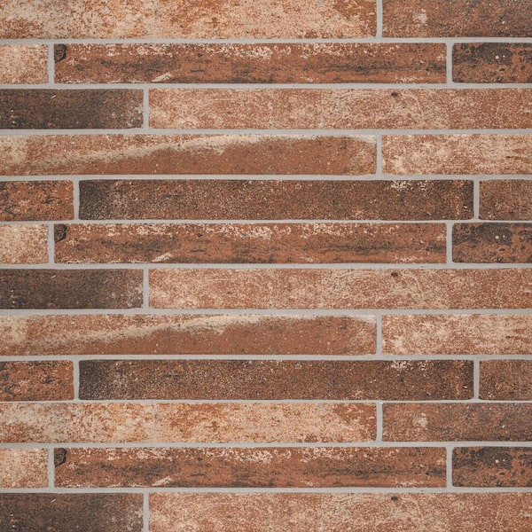 MSI Capella Red Brick 2 in. x 18 in. Matte Porcelain Floor and Wall Tile (8 sq. ft./Case)
