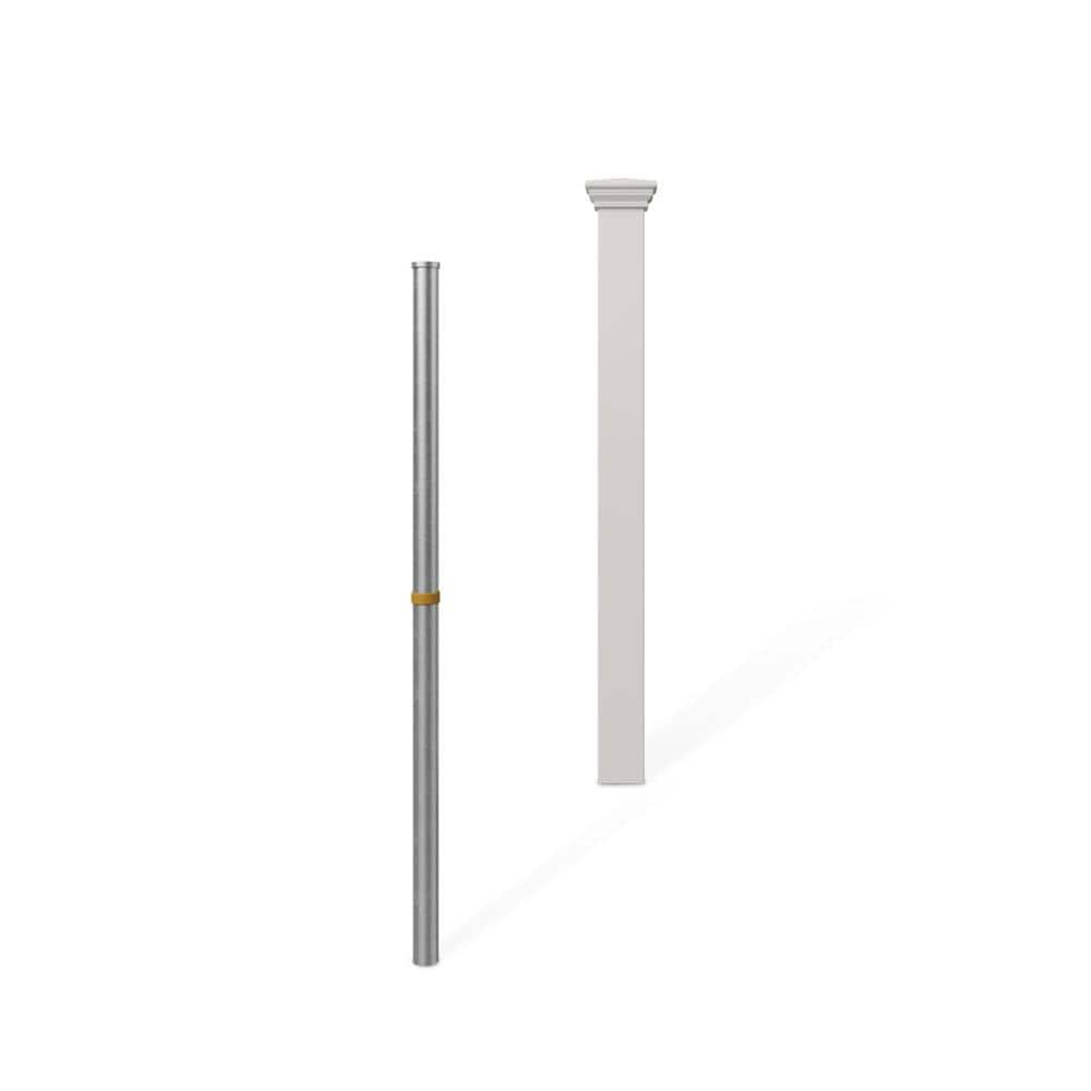 No-Dig 2 in. x 3.5 in. x 42 in. Vinyl All American Finishing Fence Post with Anchor and Cap price history on PriceWatchPro