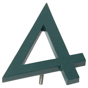 16 in. Hunter Green Aluminum Floating or Flat Modern House Numbers 0-9 - 4