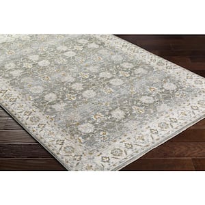 Dresden Gray Traditional 5 ft. Round ft. Indoor Area Rug