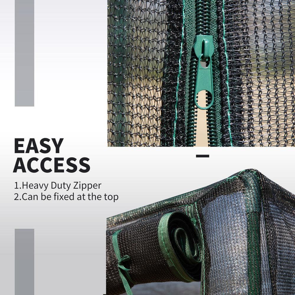 Garden Guardian 46'' Deluxe Steel Frame Plant Protector with Mesh & Zippered Access