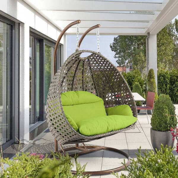 garden swing chair green