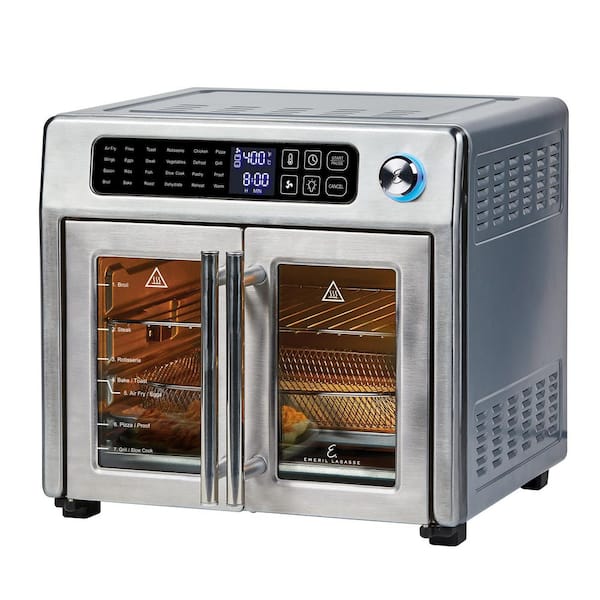 Emeril Lagasse 25 qt. Dual Zone 360 Air Fryer Oven Combo with French Door Silver