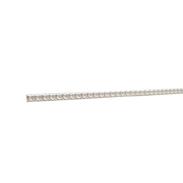 1/4 in. x 1/2 in. x 48 in. Silver Lamb Tongue Aspen/White Hardwood Hobby Moulding