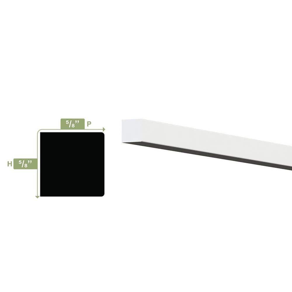 96" White PVC Stop Moulding for Doors and Windows