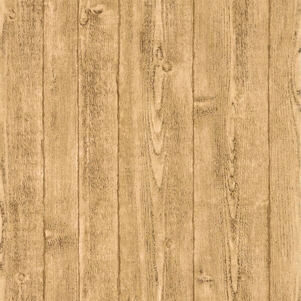 Brewster Orchard Taupe Wood Panel Vinyl Peelable Roll (Covers 56.4 sq. ft.)
