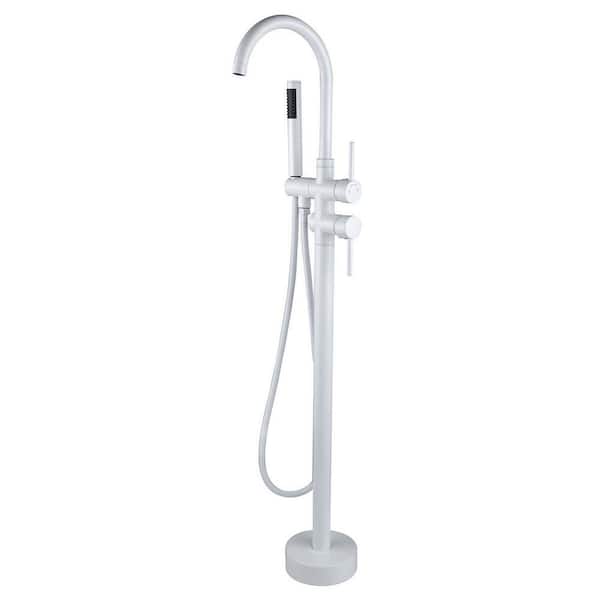 Hand Shower In Snow White, Bathtub Faucet With Hand Shower Home Depot