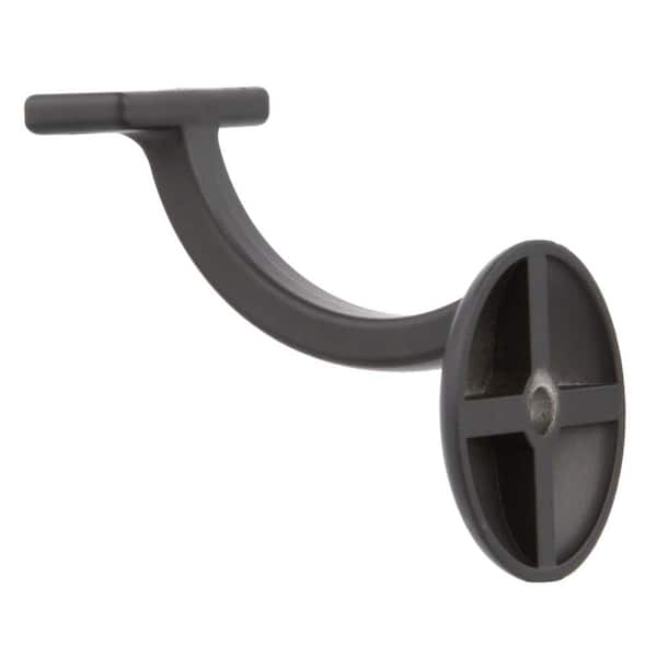 EVERMARK Stair Parts 2-3/4 in. x 2-1/16 in. Black Aluminum Alloy Heavy Duty Wall Rail Mounting Bracket