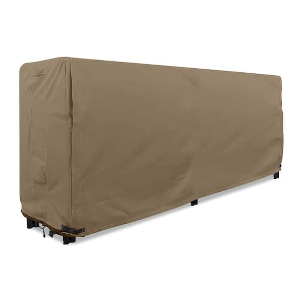 8 ft. Brown Log Rack Firewood Protector Cover