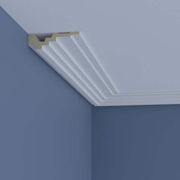 Ekena Millwork Joseph 4.375 in. D x 4.375 in. W x 96 in. L Polyurethane Crown Moulding