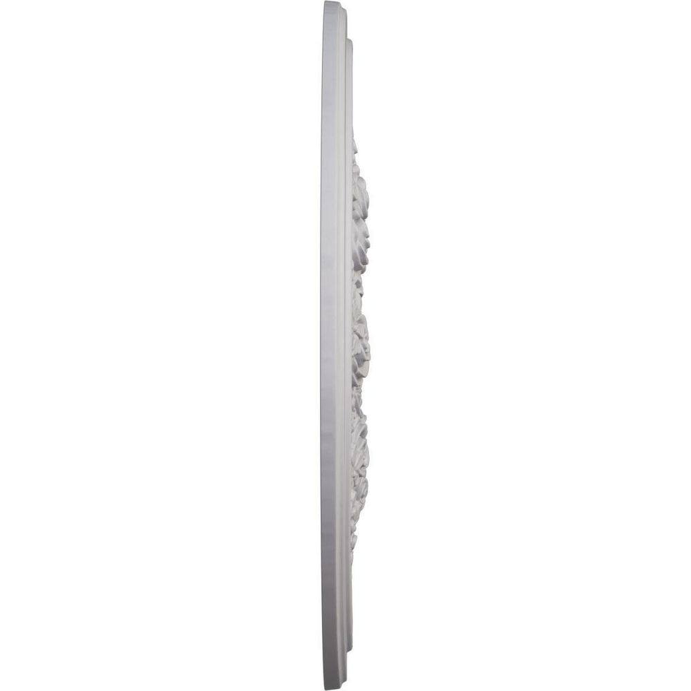 Ultra Pure White Rose and Ribbon Ceiling Medallion
