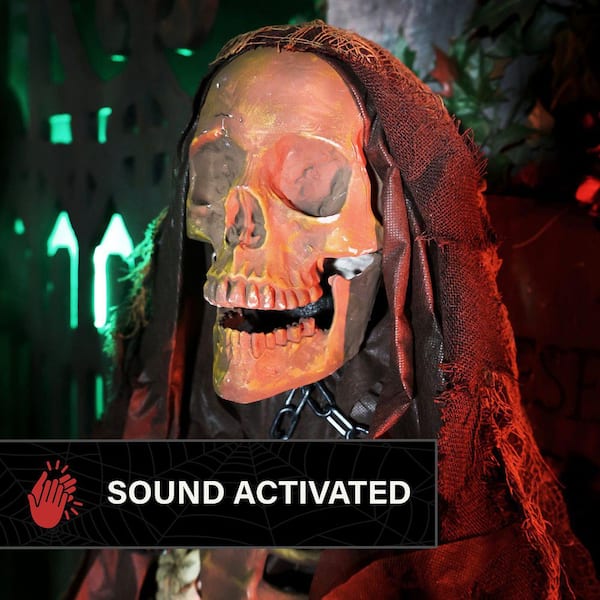 Haunted Hill Farm 5.2 ft. LED Standing Sonic Reaper Halloween