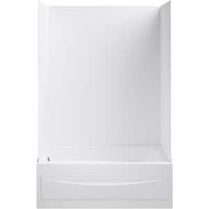 Mariposa 60 in. x 36 in. Soaking Bathtub with Left-Hand Drain in White, Integral Flange