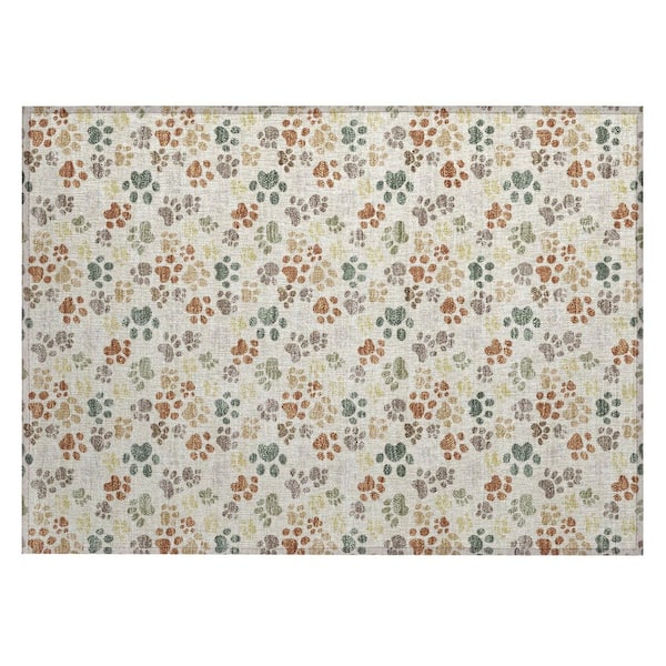 Chantille Machine Washable Indoor/Outdoor Abstract ACN3061 Cream 2 ft. x 3 ft. Accent Rug