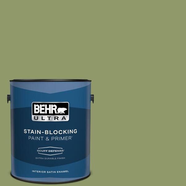 BEHR ULTRA 1 gal. Home Decorators Collection #HDC-SP14-2 Exotic Palm Extra Durable Satin Enamel Interior Paint & Primer