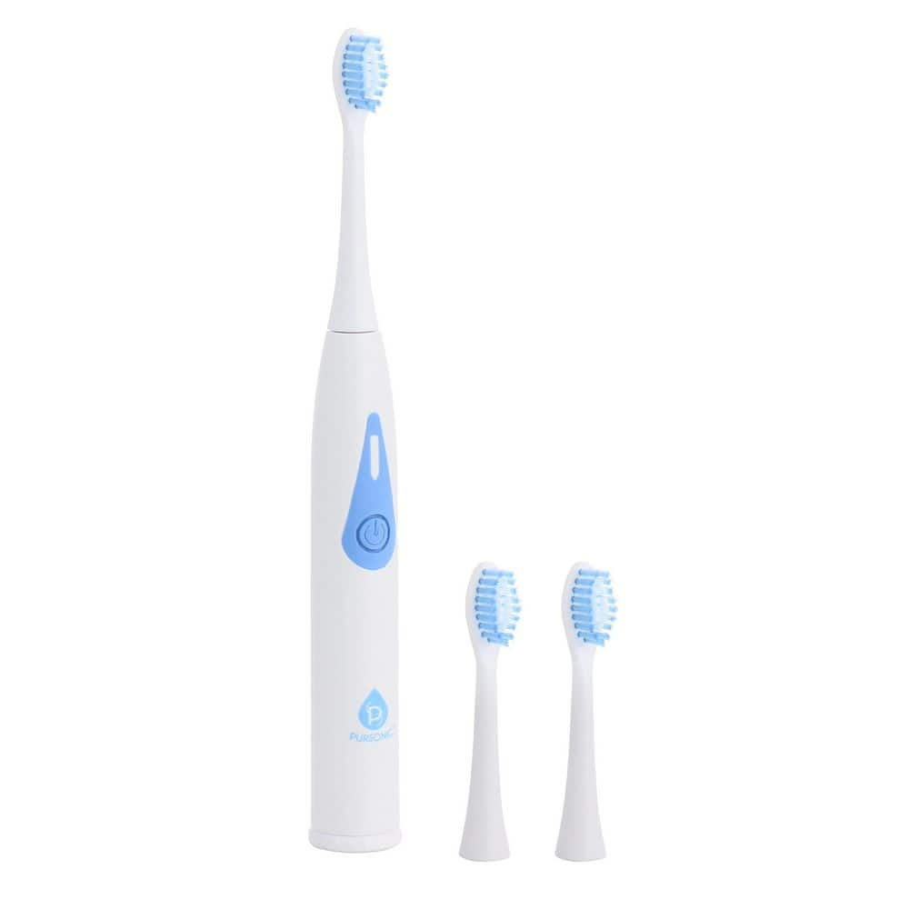 PURSONIC TB20 Ultrasonic Electric Toothbrush in White With 3-Brush ...