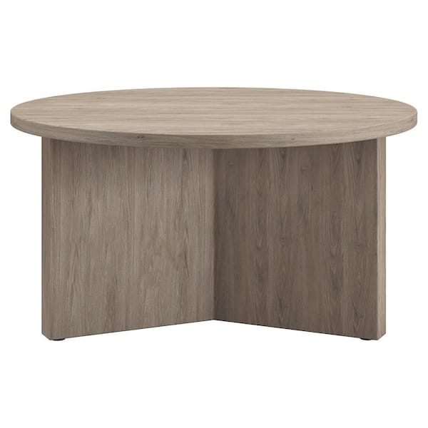 HomeRoots 32 in. Round Manufactured Wood Coffee Table with No Additional Features