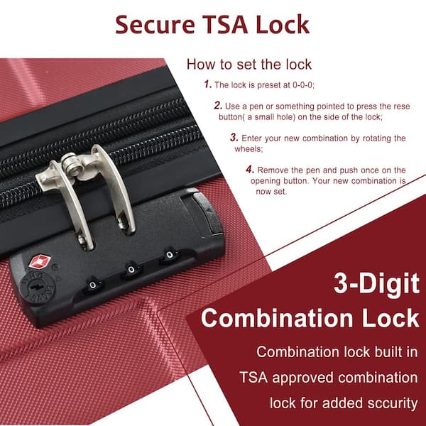 Luggage with tsa lock built in online