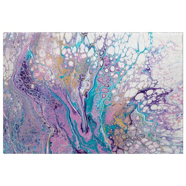 Dream Shag Premium Machine Washable Abstract ADS64 Periwinkle 2 ft. x 3 ft. Accent Rug