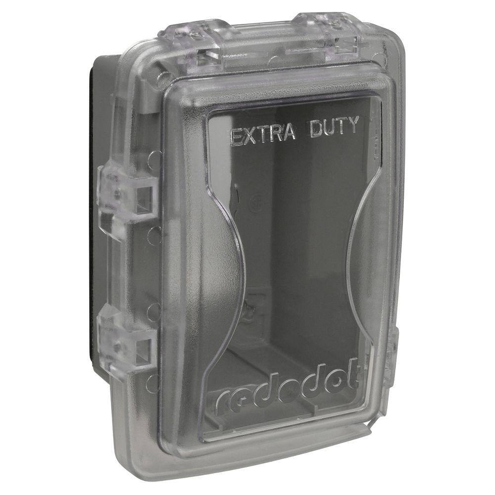 2 Details about    Red Dot RCCG S305E Horizontal Weatherproof Double Outdoor GFCI Cover Gray 