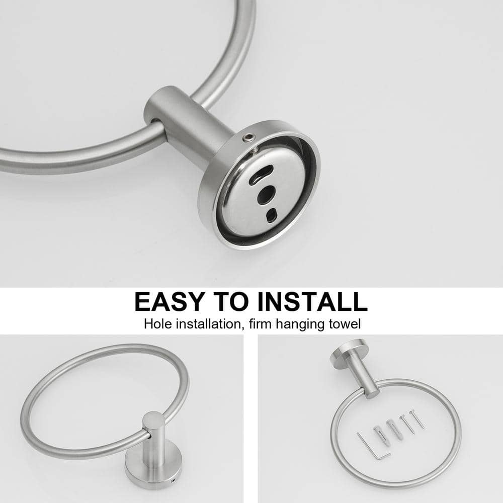 Brushed Nickel 24" Stainless Steel 4-Piece Bath Hardware Set