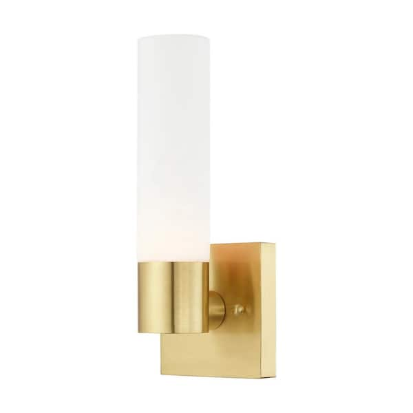 Aspen 1 Light Satin Brass ADA Wall Sconce