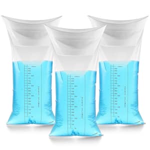 Disposable Vomit Bag 1000cc Emesis Bag Spill Proof Mausea Bag Portable Bart Bag with Scale (12-Pack)