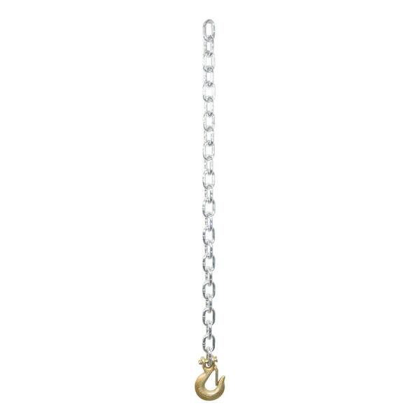 27 Safety Chain with 1 Snap Hook (5,000 lbs., Clear Zinc)