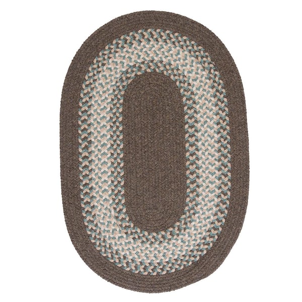 Chancery Bark 10 ft. x 13 ft. Oval Braided Area Rug