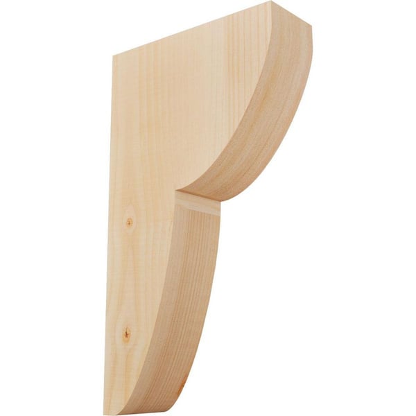 Ekena Millwork 3-1/2 in. x 10 in. x 18 in. Douglas Fir Crestline Smooth Corbel