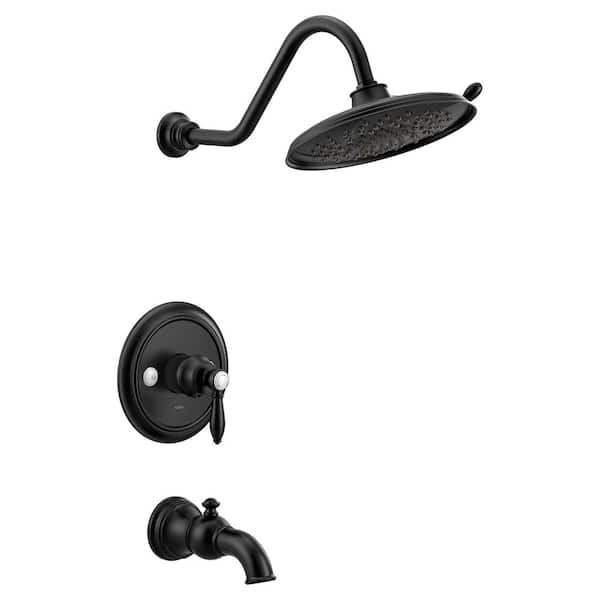 MOEN Weymouth M-CORE 3-Series 1-Handle Eco-Performance Tub and Shower Trim Kit in Matte Black (Valve Not Included)