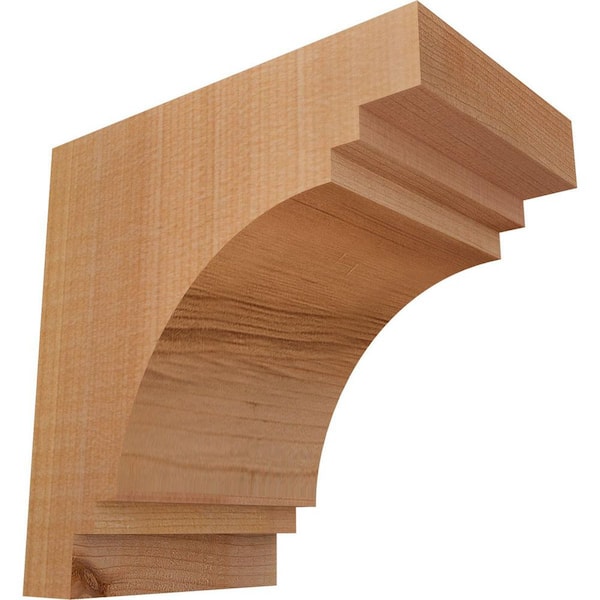 Ekena Millwork 3-1/2 in. x 6 in. x 6 in. Western Red Cedar Pescadero Smooth Corbel