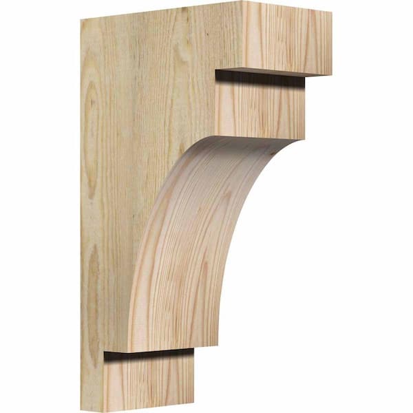 Ekena Millwork 6 in. x 10 in. x 18 in. Douglas Fir Mediterranean Rough Sawn Corbel