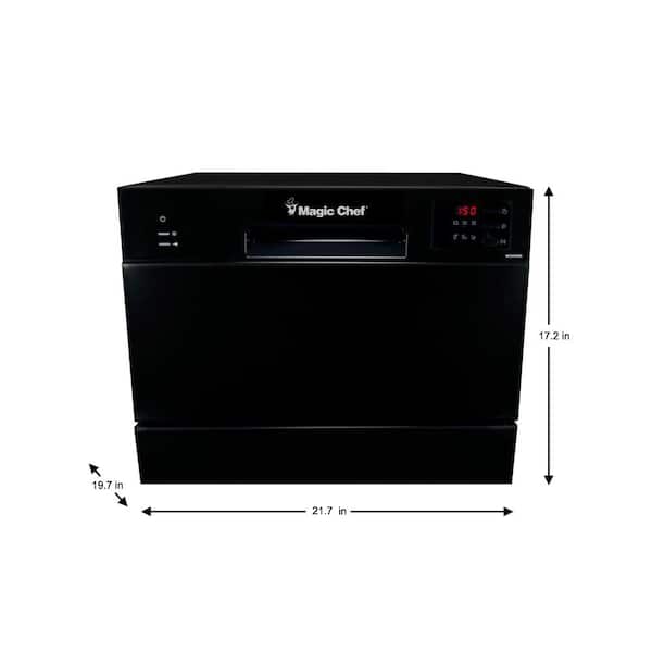 MUELLER 21 in. Professional Digital Portable Countertop Dishwasher with 6  Place Settings in Black DW-600 - The Home Depot