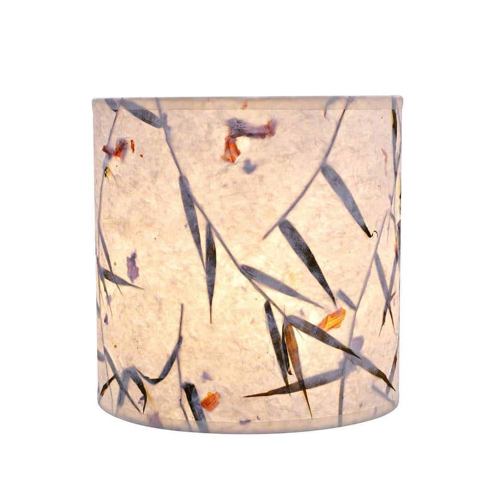 8" Off-White Petal Paper Drum Lamp Shade