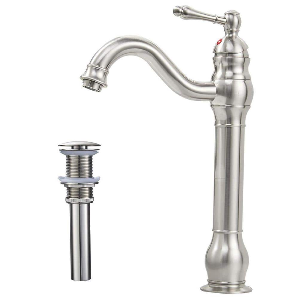 Single Hole Single Handle Bathroom Vessel Sink Faucet With Drain Assembly i