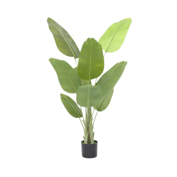 5.2 ft. Artificial Bird of Paradise Tree in Pot for Home Office Decor