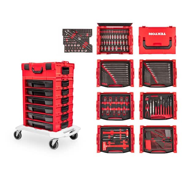 248-Piece Tool Set in Modular Stacking Tool Cart (6-Drawer)