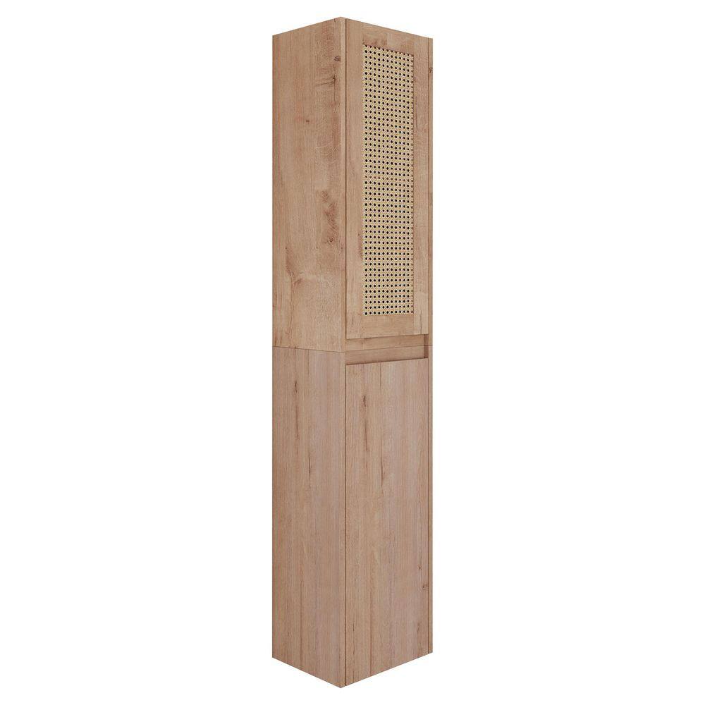 12 in. W x 59 in. H Imitative Oak Plywood Wall Mounted Medicine Cabinet without Mirror with Soft Close Doors price history on PriceWatchPro
