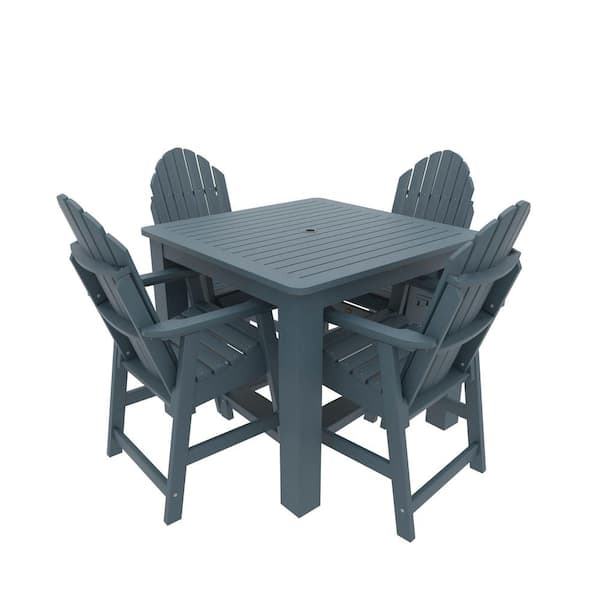 Unbranded Muskoka 5-Pieces Square Recycled Plastic Outdoor Counter Bistro Dining Set