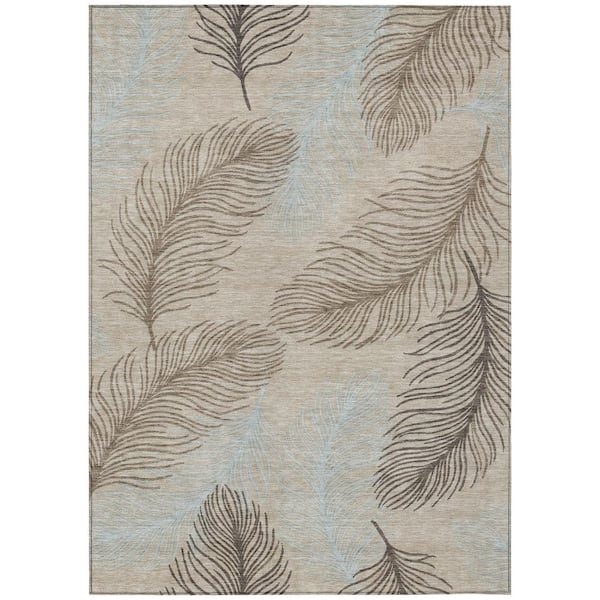 Chantille Machine Washable Indoor/Outdoor Abstract ACN3028 Pearl 8 ft. x 10 ft. Area Rug