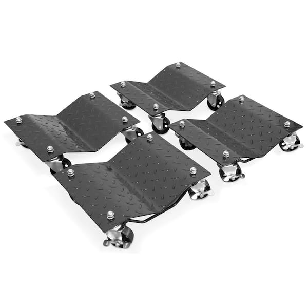 WEN 6000 lbs. Capacity Vehicle Dollies with Brakes (4-Pack)