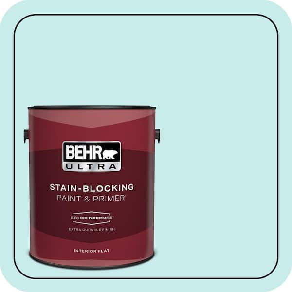 BEHR ULTRA 1 gal. #P460-1 Morning Sky Extra Durable Flat Interior Paint & Primer