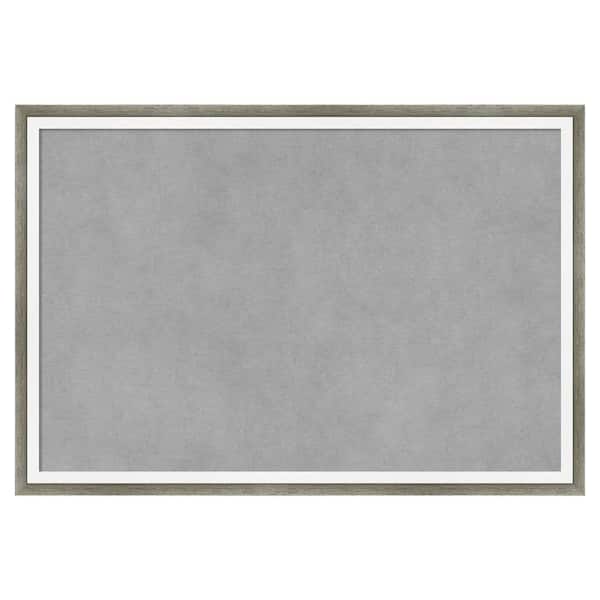Amanti Art Lucie Silver White 19 in. x 13 in Framed Magnetic Board
