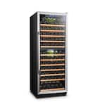 23 in. 138-Bottle Stainless Steel Dual Zone Wine Refrigerator
