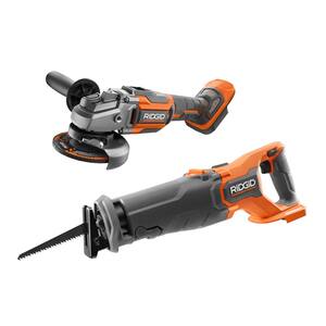 18V Brushless Cordless 2-Tool Combo Kit with Reciprocating Saw and 4-1/2 in. Angle Grinder (Tools Only)
