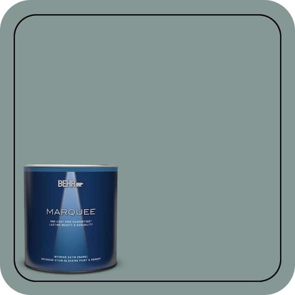 BEHR MARQUEE 1 qt. #T18-15 In The Moment Satin Enamel Interior Paint & Primer