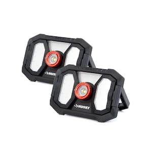 2000-Lumens LED Dual Panel Focusing Rechargeable Utility Light (2-Pack)